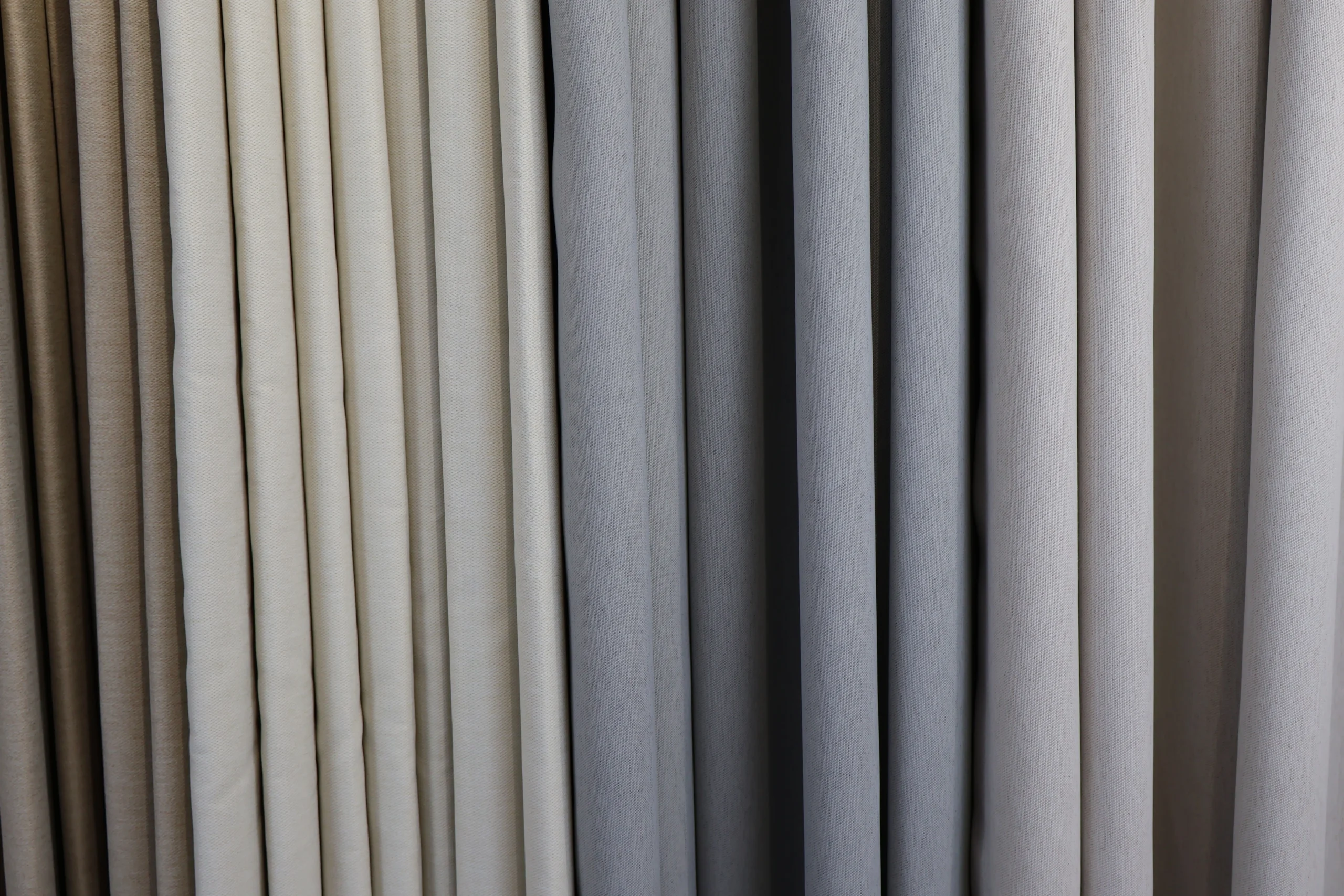 Curtain fabric collection in neutral colours
